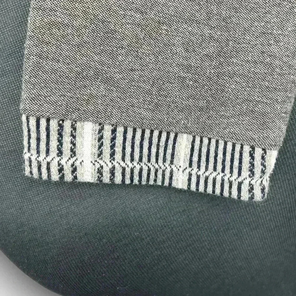 PARSLEY & SAGE ladies 3/4 sleeve medium grey/white/black scoop neck - Picture 8 of 10